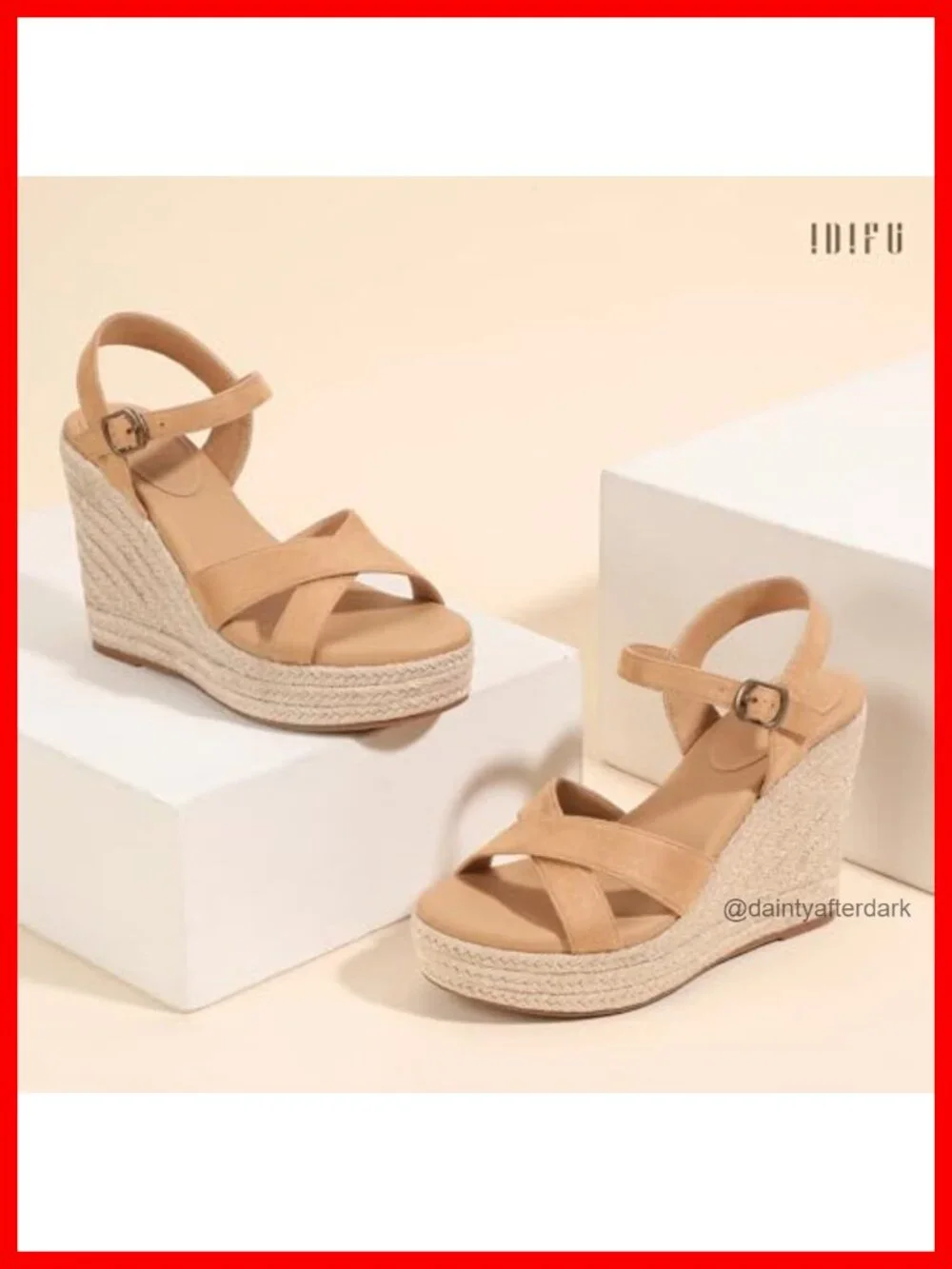 Espadrille Platform Wedge Sandals for Women Strappy Ankle Buckle